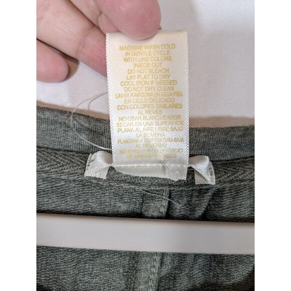 Matty M French Terry Top Green XL Scoop Neck Cuffed Short Sleeve Everyday Tshirt - Picture 6 of 8